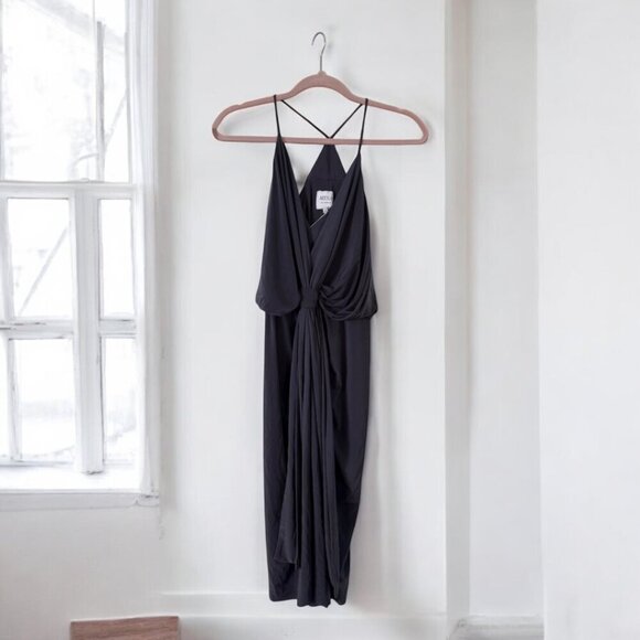 Misa Domino Midi Dress Grey Size Small - Picture 4 of 12